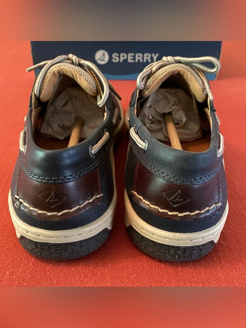 Sperry Billfish 3-Eye Pull-up Boat Shoes Navy Men’s Size US 12M